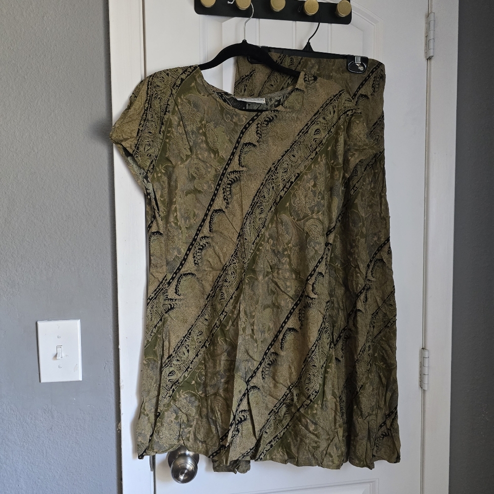 1990s vintage casual skirt & shirt set
